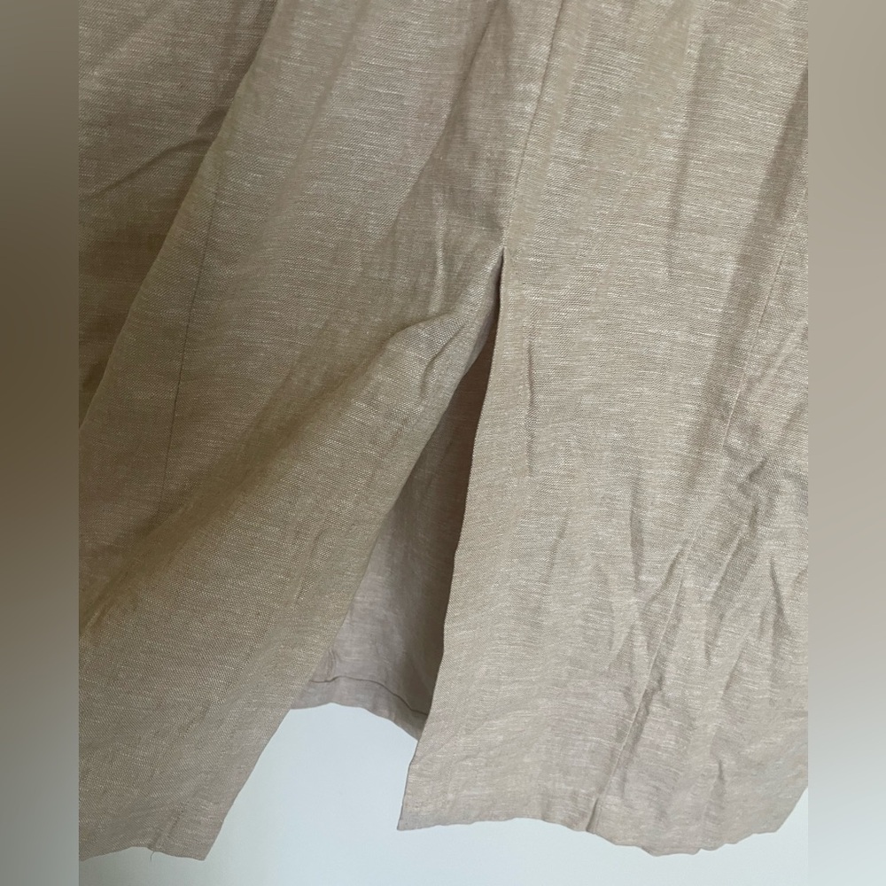 NWT Old Navy Linen Blend Dress Smocked Classic Minimalist Tan - Size XL - Picture 5 of 6